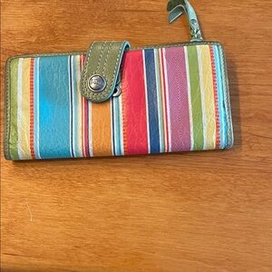 Fossil Multicolor Striped Wallet